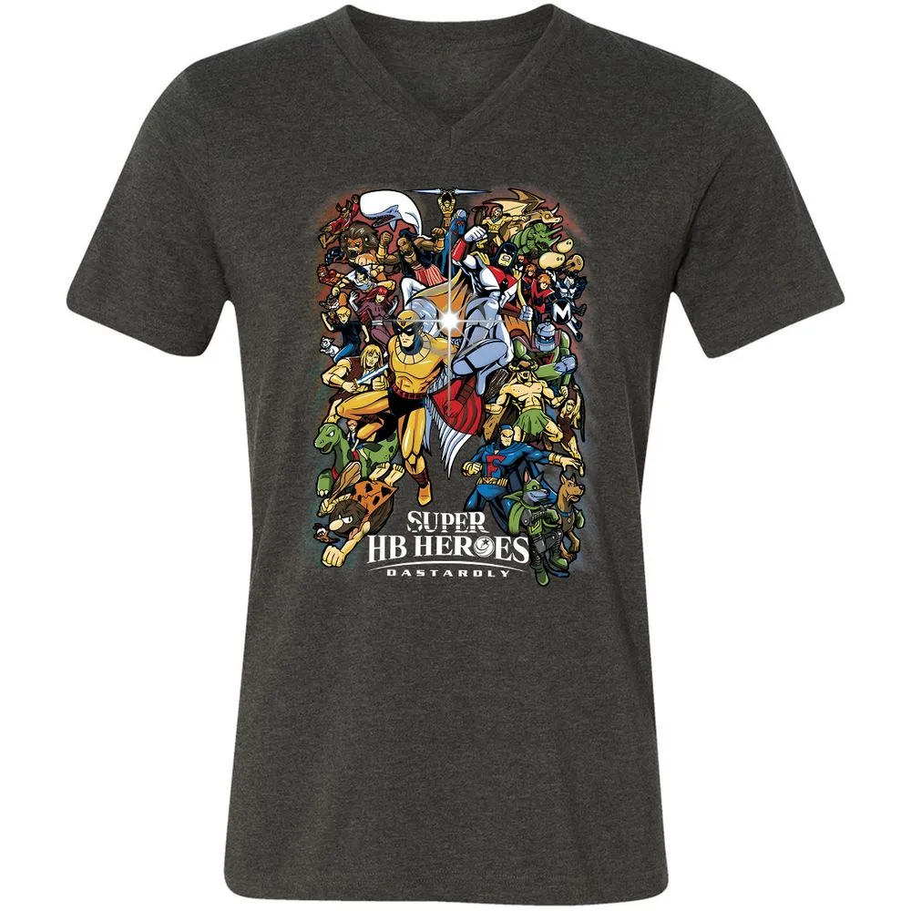 Unisex V-Neck T-Shirt - YU1ZV3D4 - Dark Grey Heather - 8