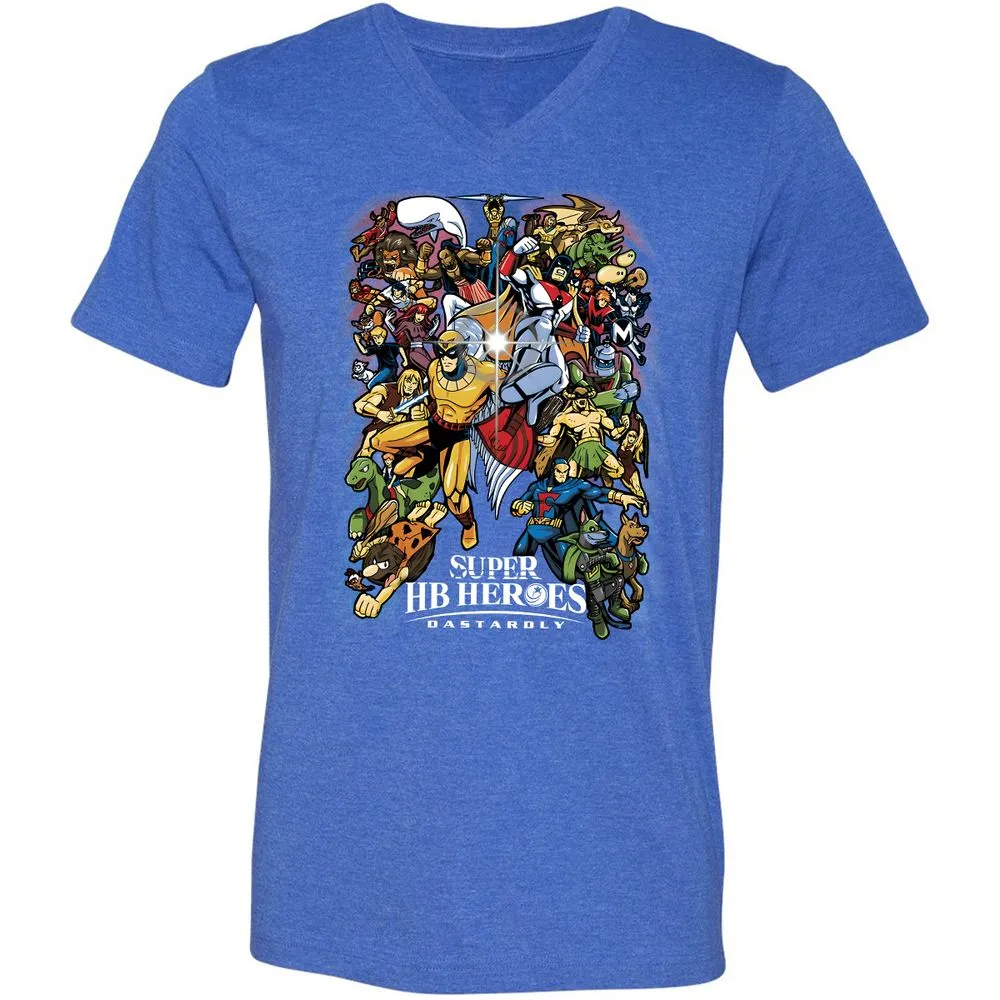 Unisex V-Neck T-Shirt - YU1ZV3D4 - Heather True Royal - 14