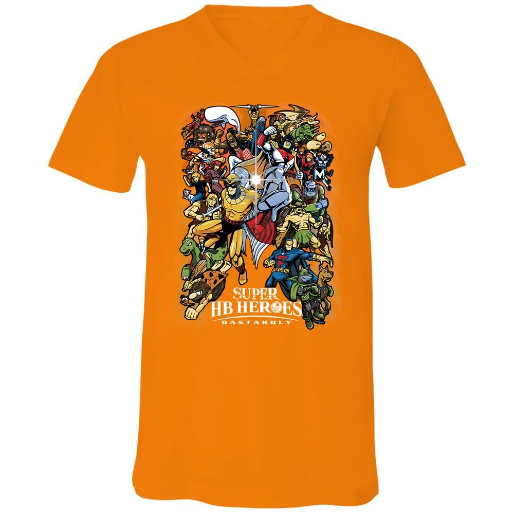 Unisex V-Neck T-Shirt - YU1ZV3D4 - Orange - 11