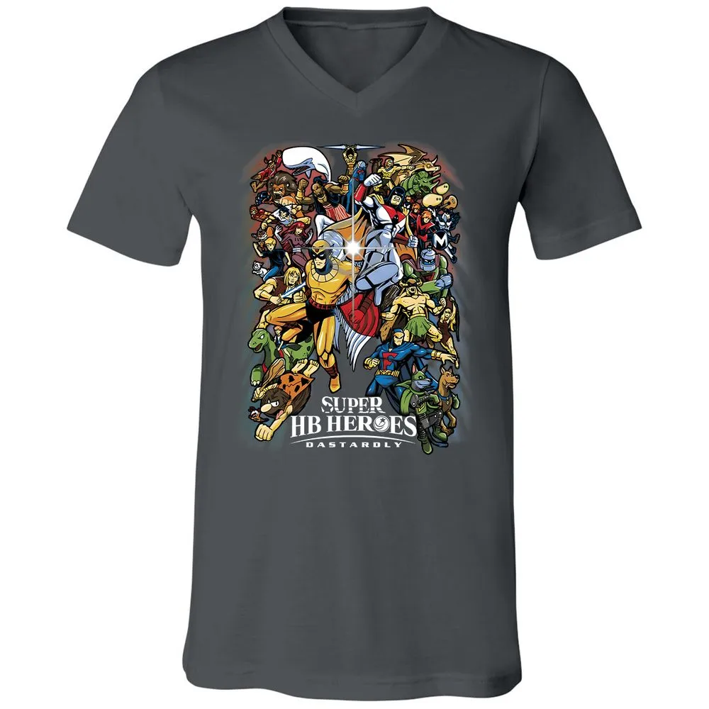 Unisex V-Neck T-Shirt - YU1ZV3D4 - Asphalt - 12