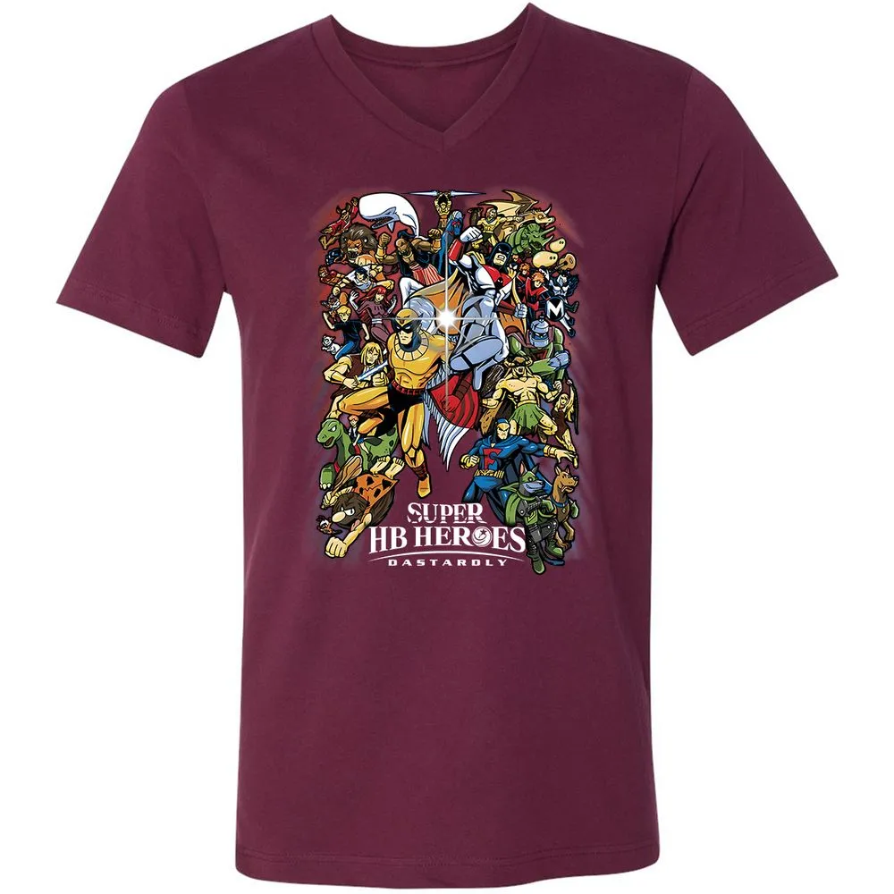 Unisex V-Neck T-Shirt - YU1ZV3D4 - Maroon - 6