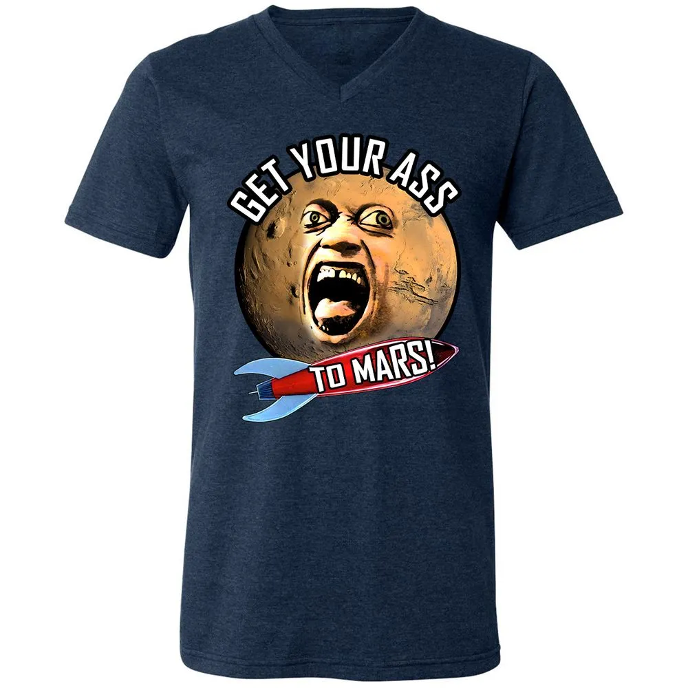 Unisex V-Neck T-Shirt - E82U1GUC - Heather Navy - 15