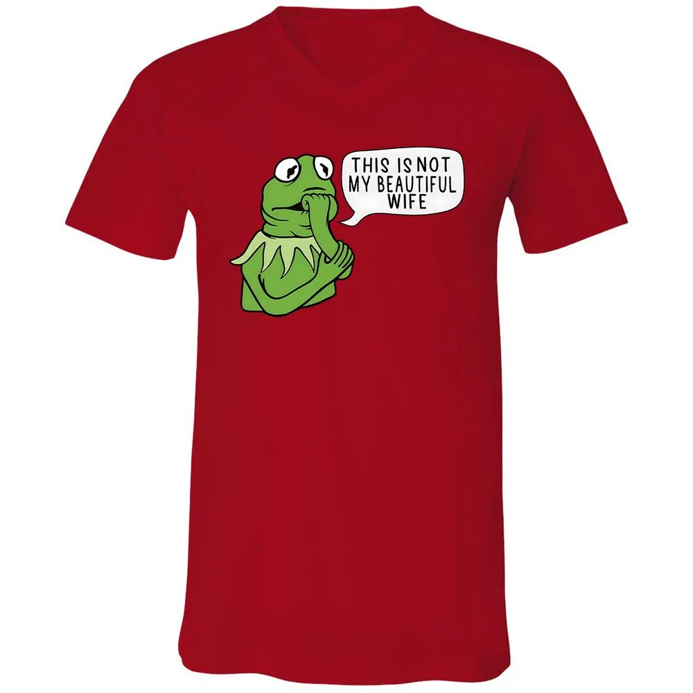 Unisex V-Neck T-Shirt - PUW2FEUU - Red - 3