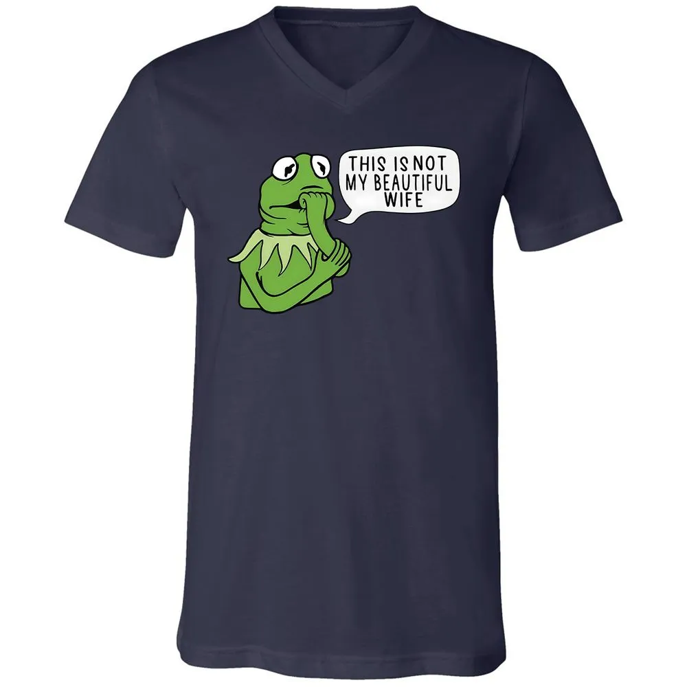 Unisex V-Neck T-Shirt - PUW2FEUU - Navy - 2