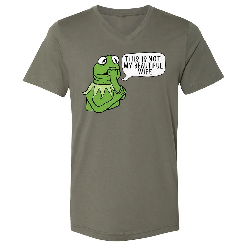 Unisex V-Neck T-Shirt - PUW2FEUU - Military Green - 10