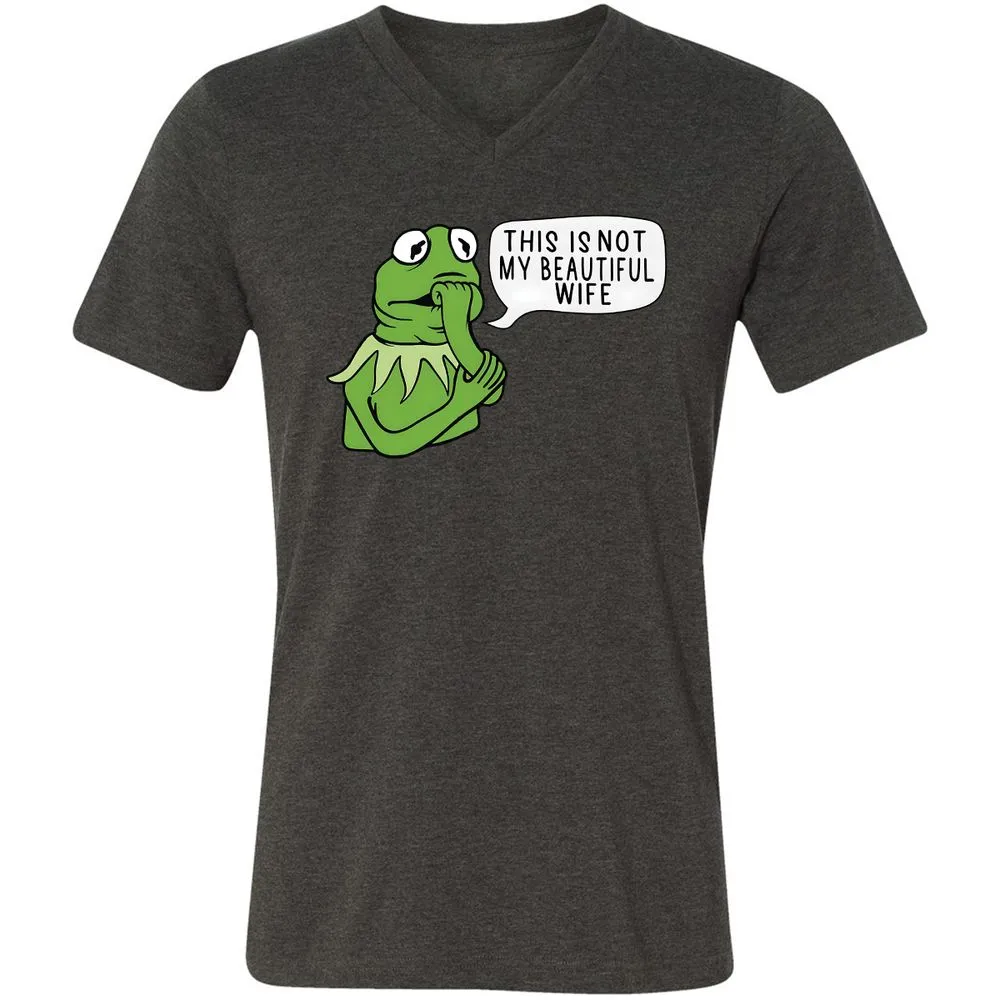 Unisex V-Neck T-Shirt - PUW2FEUU - Dark Grey Heather - 8