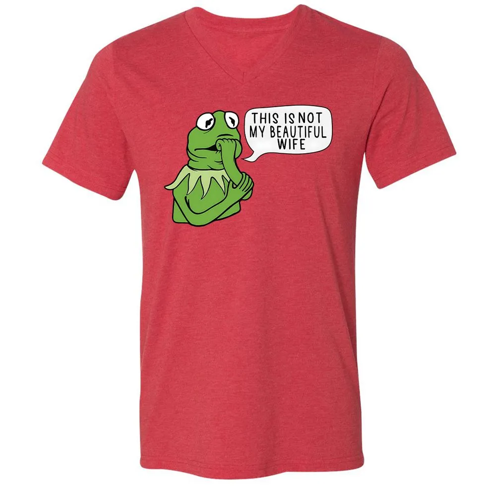 Unisex V-Neck T-Shirt - PUW2FEUU - Heather Red - 16