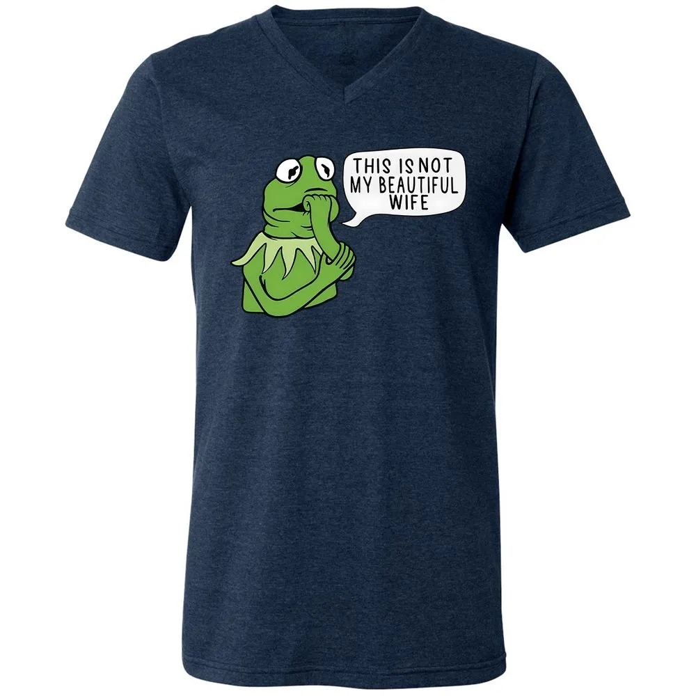 Unisex V-Neck T-Shirt - PUW2FEUU - Heather Navy - 15