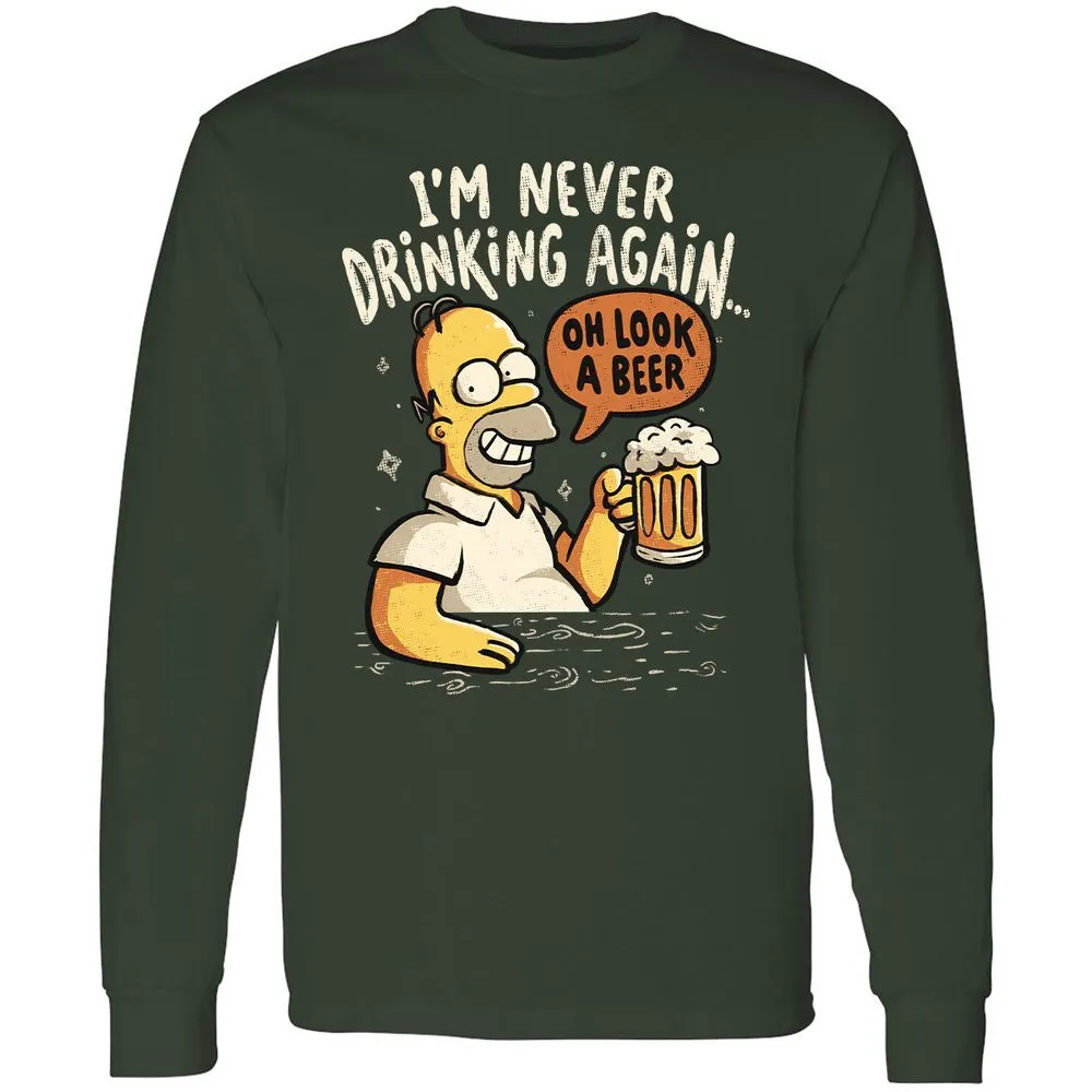 Long Sleeve T-Shirt - W6GZWQNB - Forest Green - 4