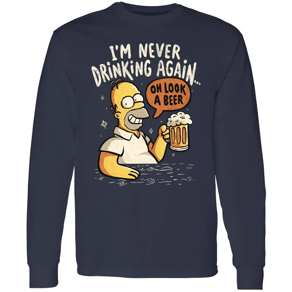 Long Sleeve T-Shirt - W6GZWQNB - Navy - 2
