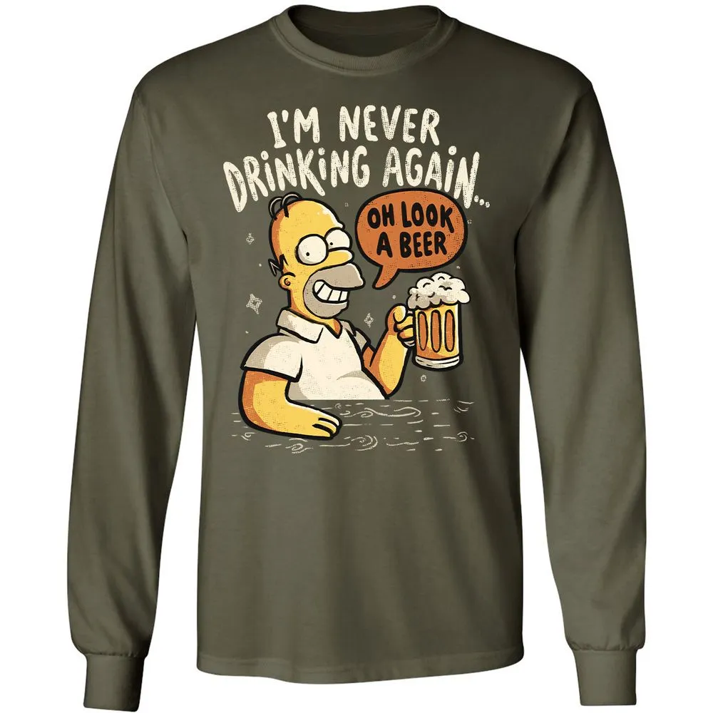 Long Sleeve T-Shirt - W6GZWQNB - Military Green - 16