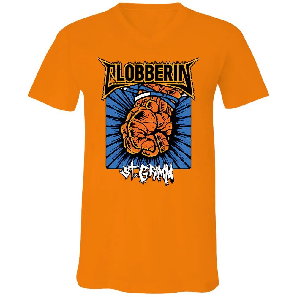 Unisex V-Neck T-Shirt - 31B6DKMJ - Orange - 11