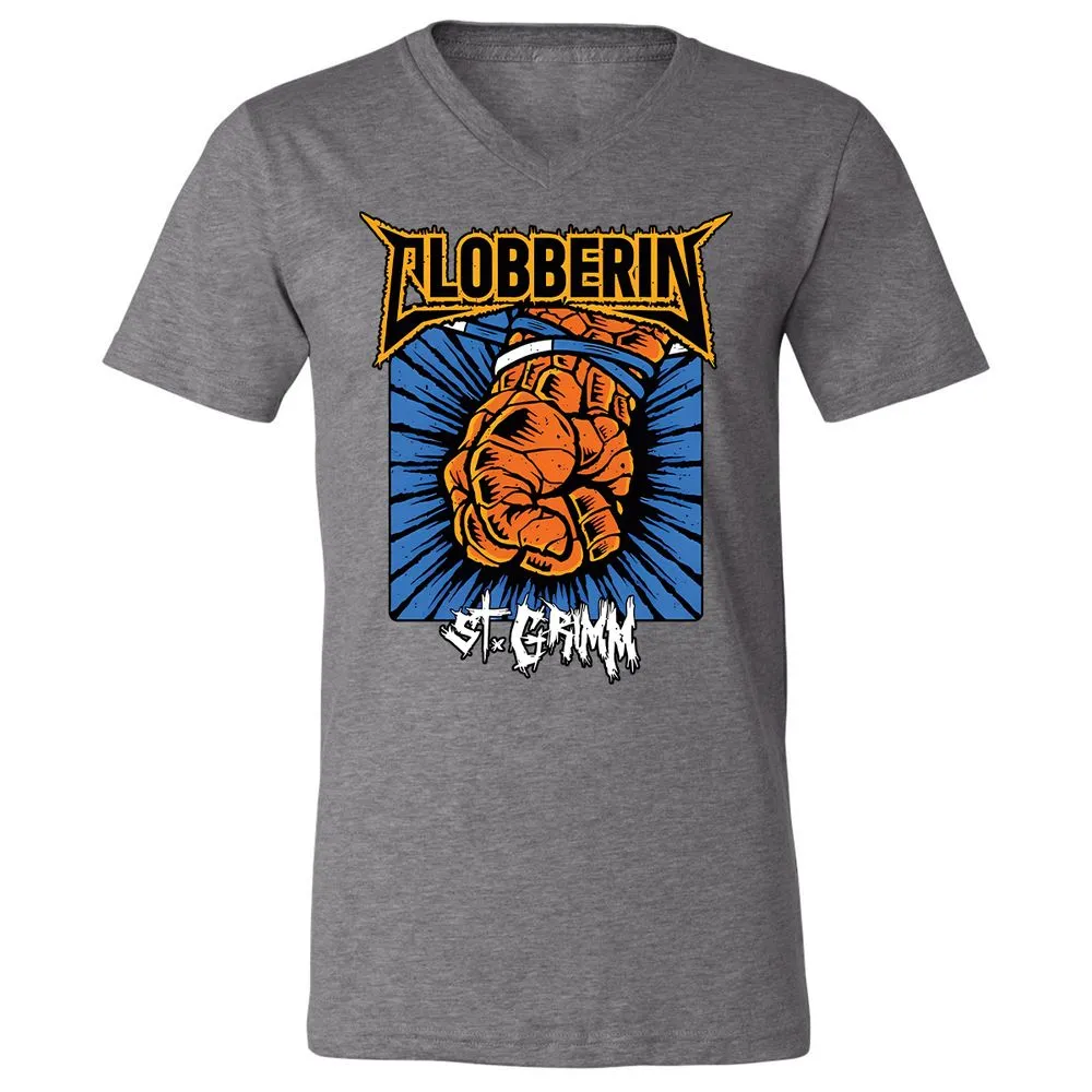 Unisex V-Neck T-Shirt - 31B6DKMJ - Deep Heather - 13