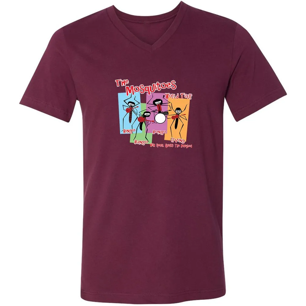 Unisex V-Neck T-Shirt - 3BVY6MVV - Maroon - 6