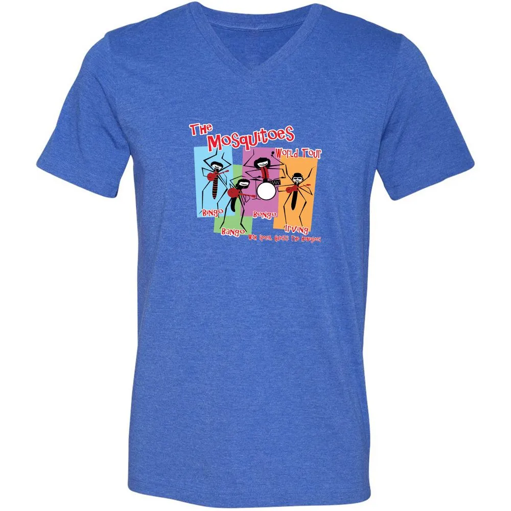 Unisex V-Neck T-Shirt - 3BVY6MVV - Heather True Royal - 14