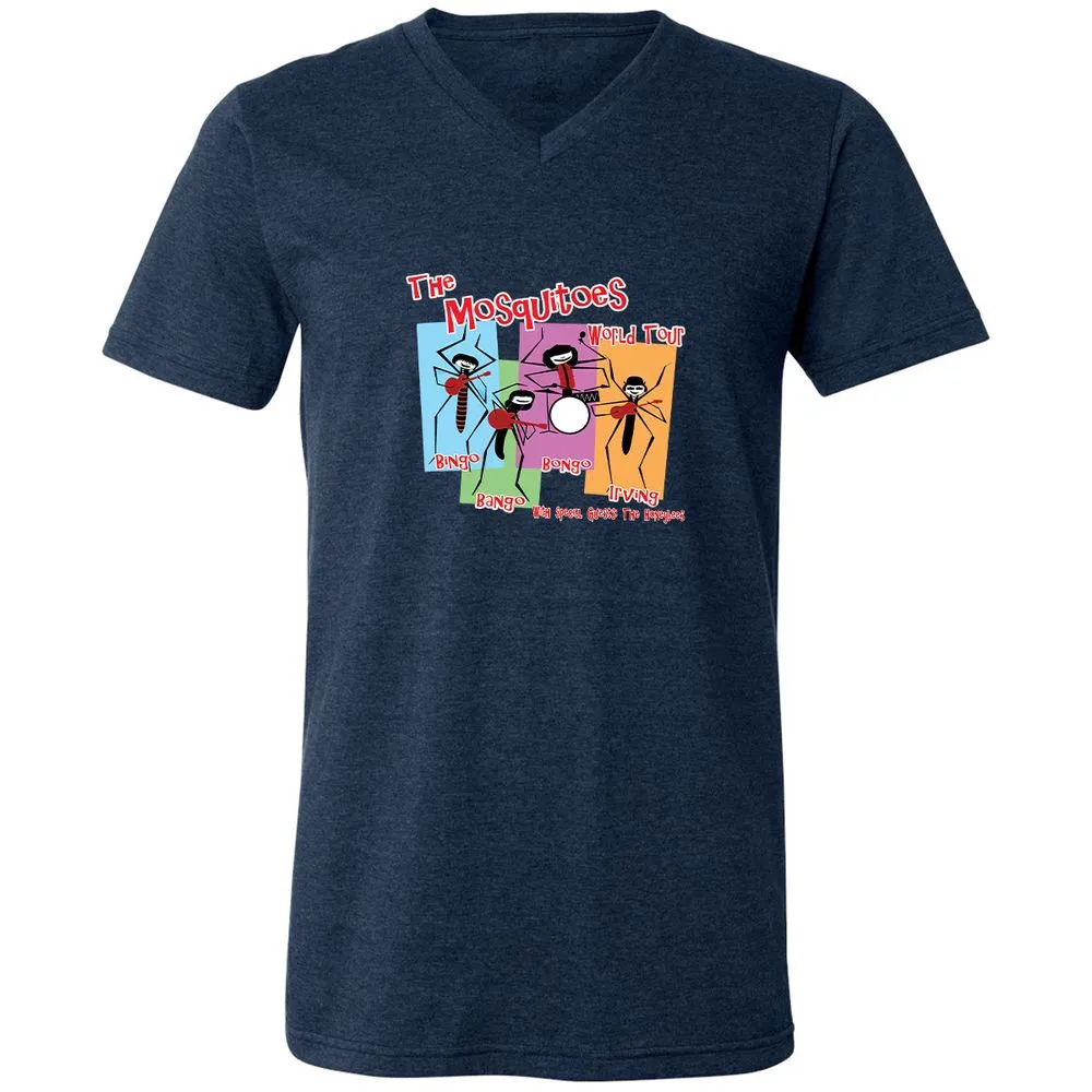 Unisex V-Neck T-Shirt - 3BVY6MVV - Heather Navy - 15