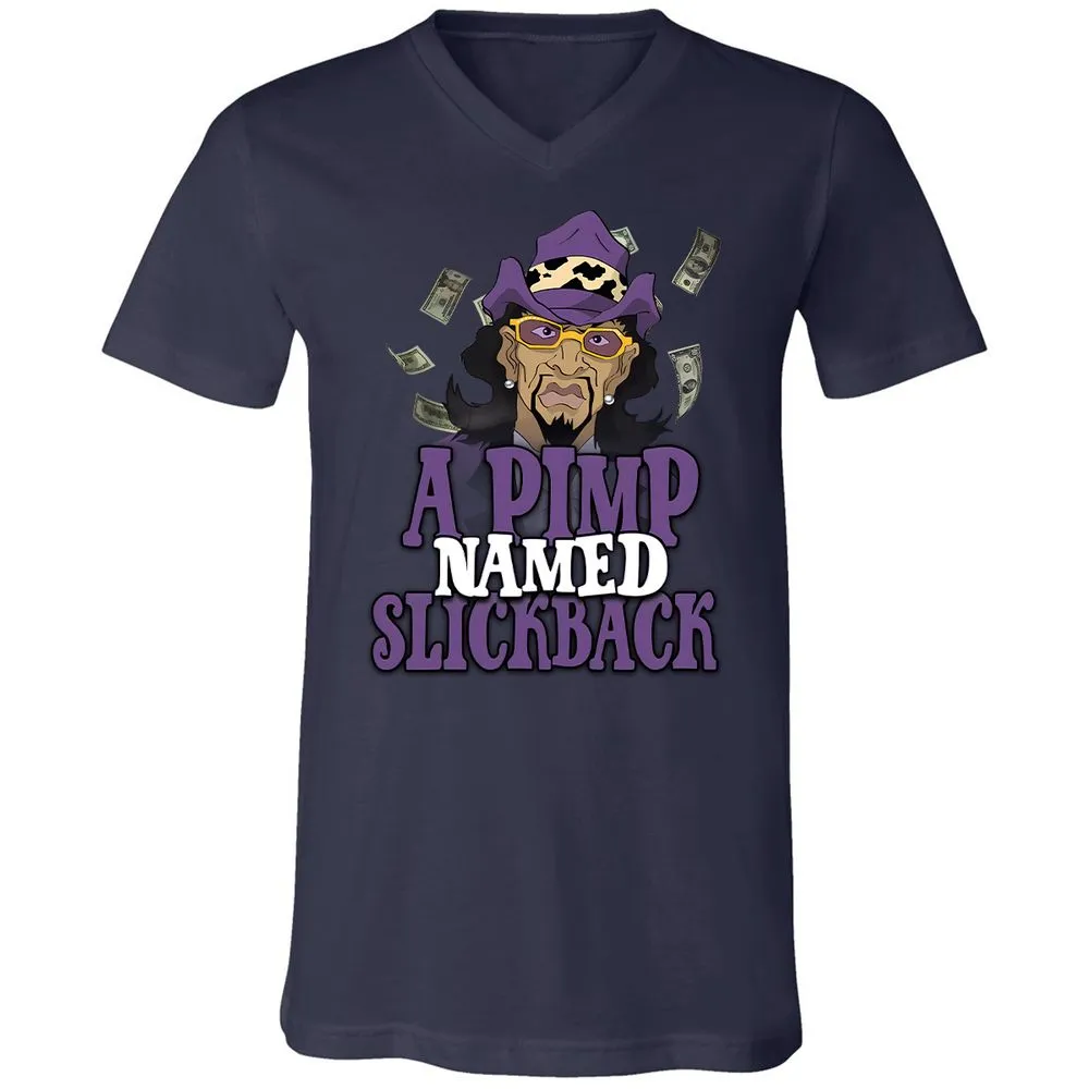 Unisex V-Neck T-Shirt - N6GZW5F2 - Navy - 2