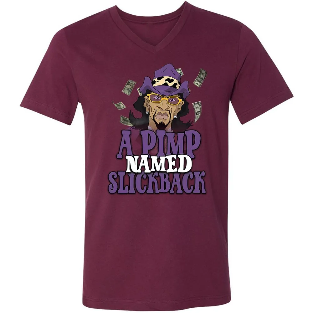 Unisex V-Neck T-Shirt - N6GZW5F2 - Maroon - 6