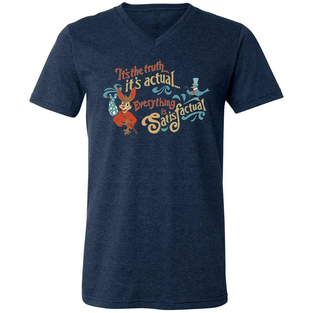Unisex V-Neck T-Shirt - PQ3GBXTH - Heather Navy - 15