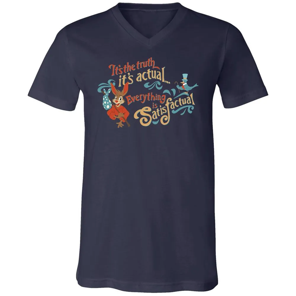 Unisex V-Neck T-Shirt - PQ3GBXTH - Navy - 2