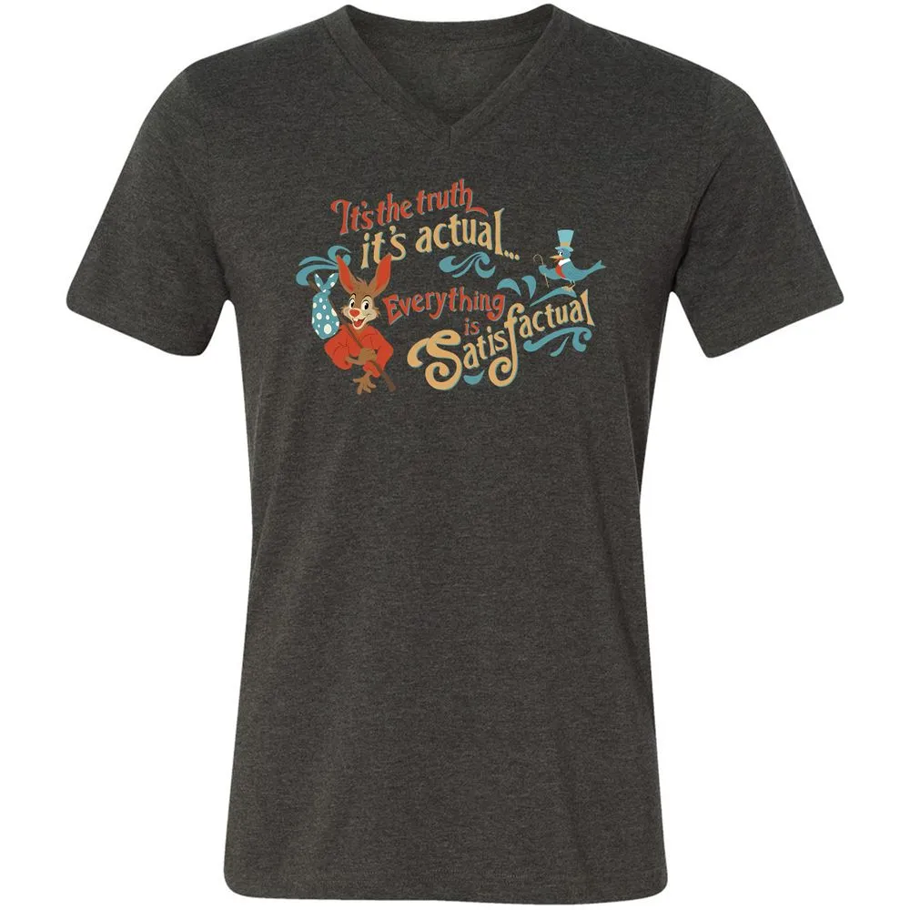 Unisex V-Neck T-Shirt - PQ3GBXTH - Dark Grey Heather - 8