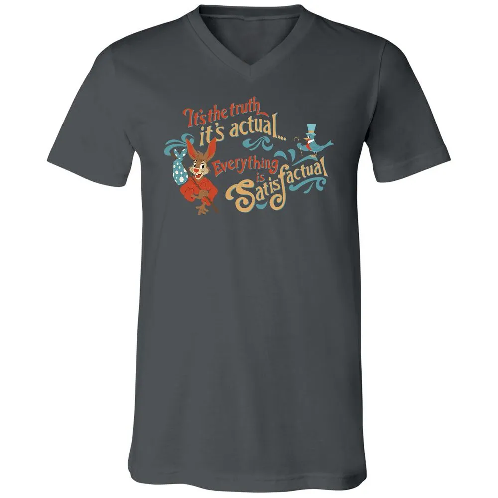 Unisex V-Neck T-Shirt - PQ3GBXTH - Asphalt - 12