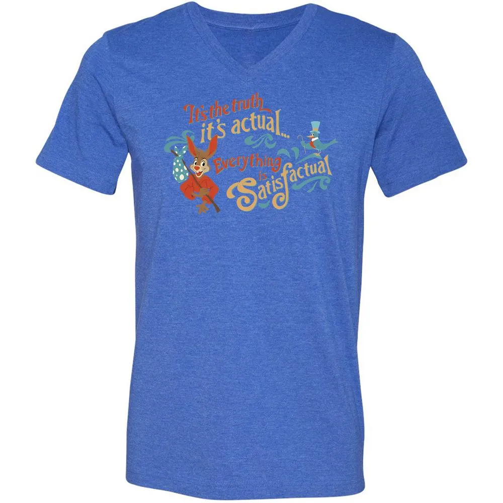 Unisex V-Neck T-Shirt - PQ3GBXTH - Heather True Royal - 14