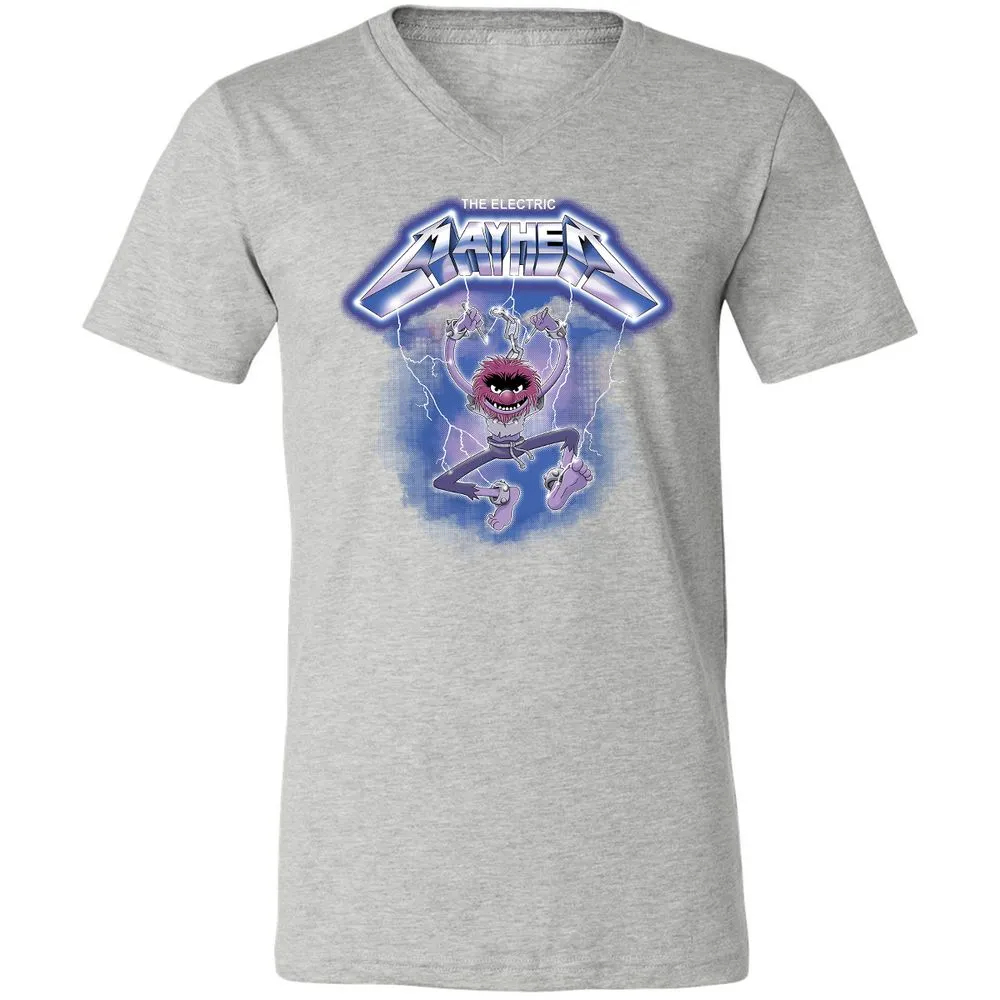 Unisex V-Neck T-Shirt - XW5RCYJD - Athletic Heather - 7
