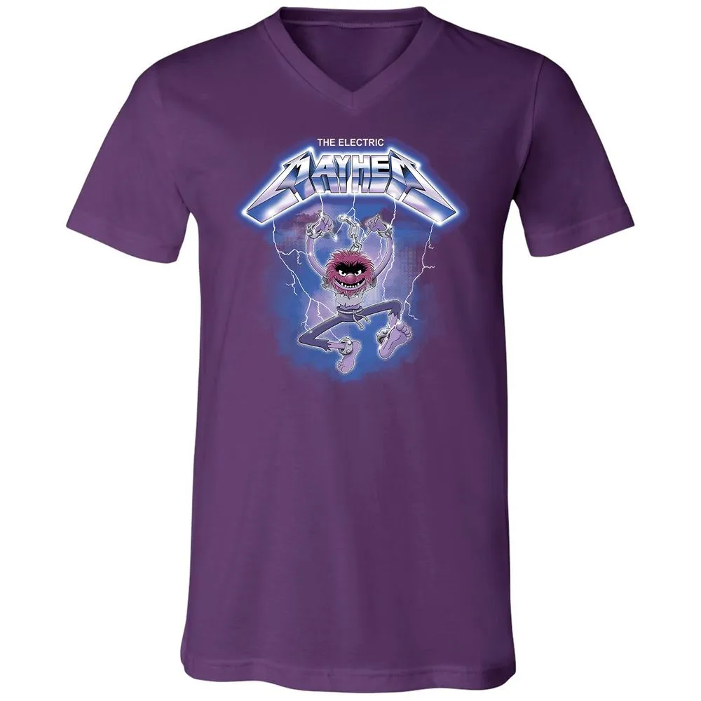 Unisex V-Neck T-Shirt - XW5RCYJD - Team Purple - 9