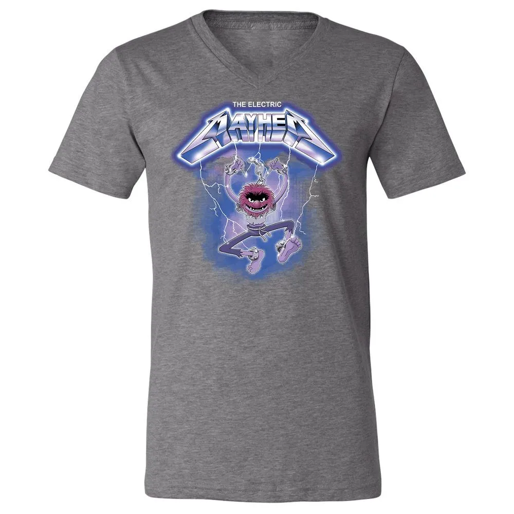 Unisex V-Neck T-Shirt - XW5RCYJD - Deep Heather - 13