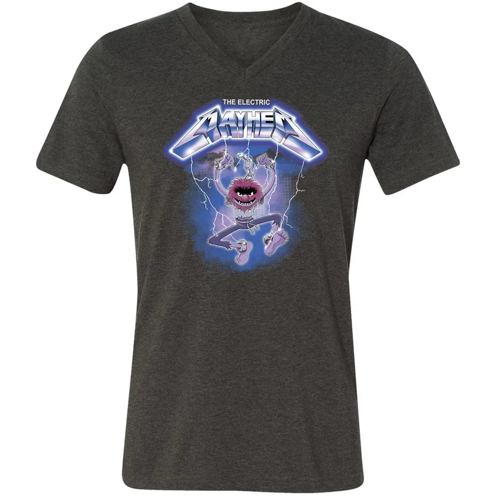 Unisex V-Neck T-Shirt - XW5RCYJD - Dark Grey Heather - 8