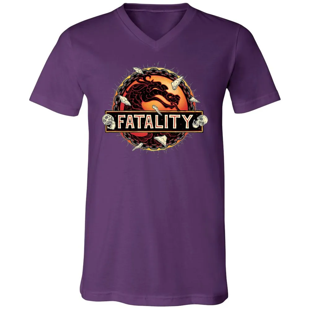 Unisex V-Neck T-Shirt - 4S9BQ194 - Team Purple - 9