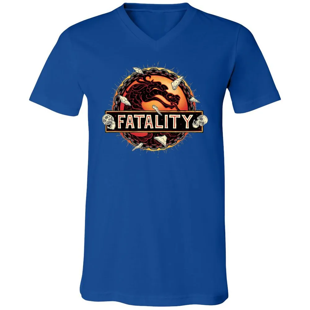 Unisex V-Neck T-Shirt - 4S9BQ194 - True Royal - 4