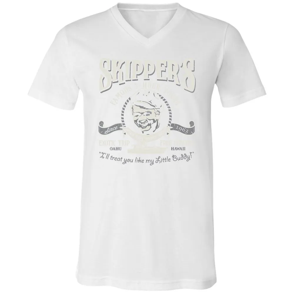 Unisex V-Neck T-Shirt - J5RN1BFE - White - 5