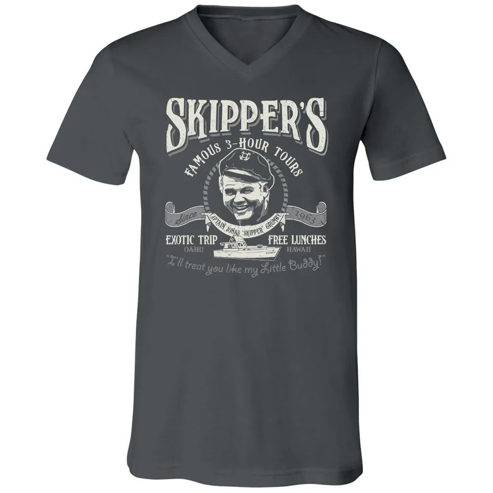Unisex V-Neck T-Shirt - J5RN1BFE - Asphalt - 12