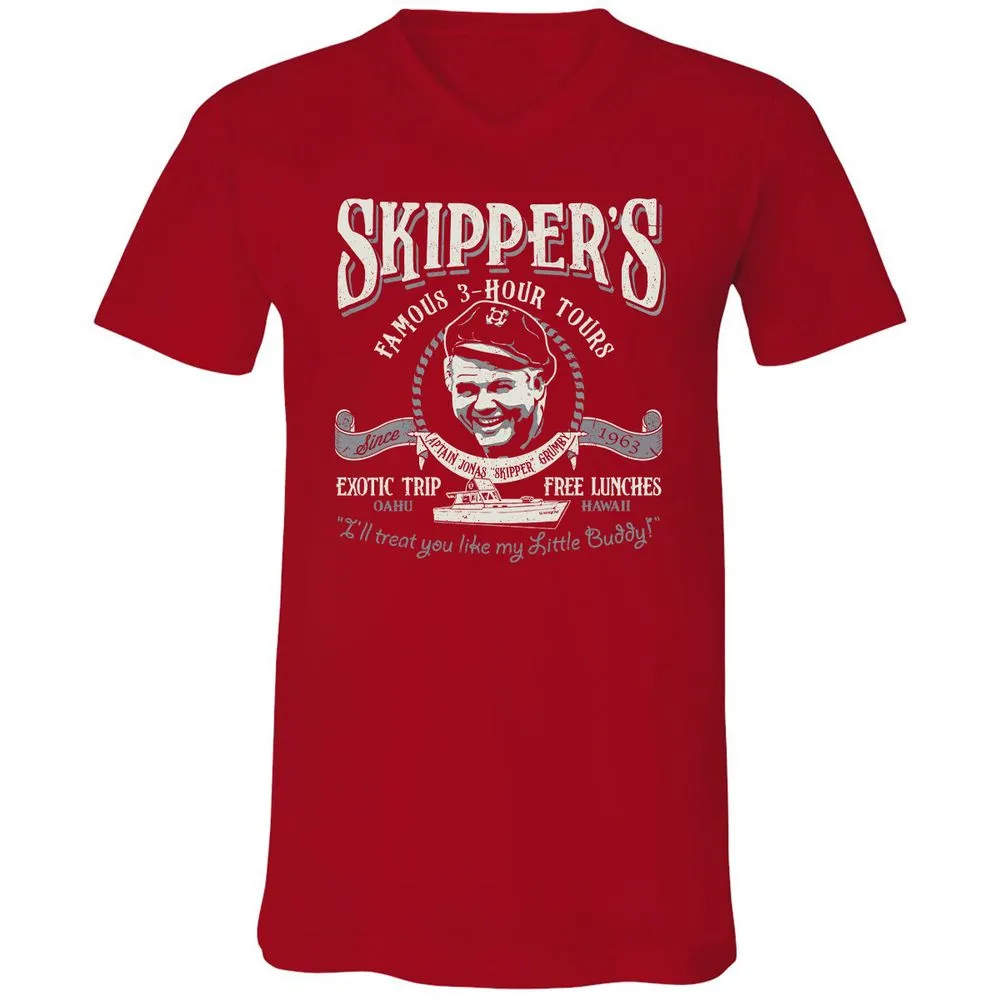 Unisex V-Neck T-Shirt - J5RN1BFE - Red - 3