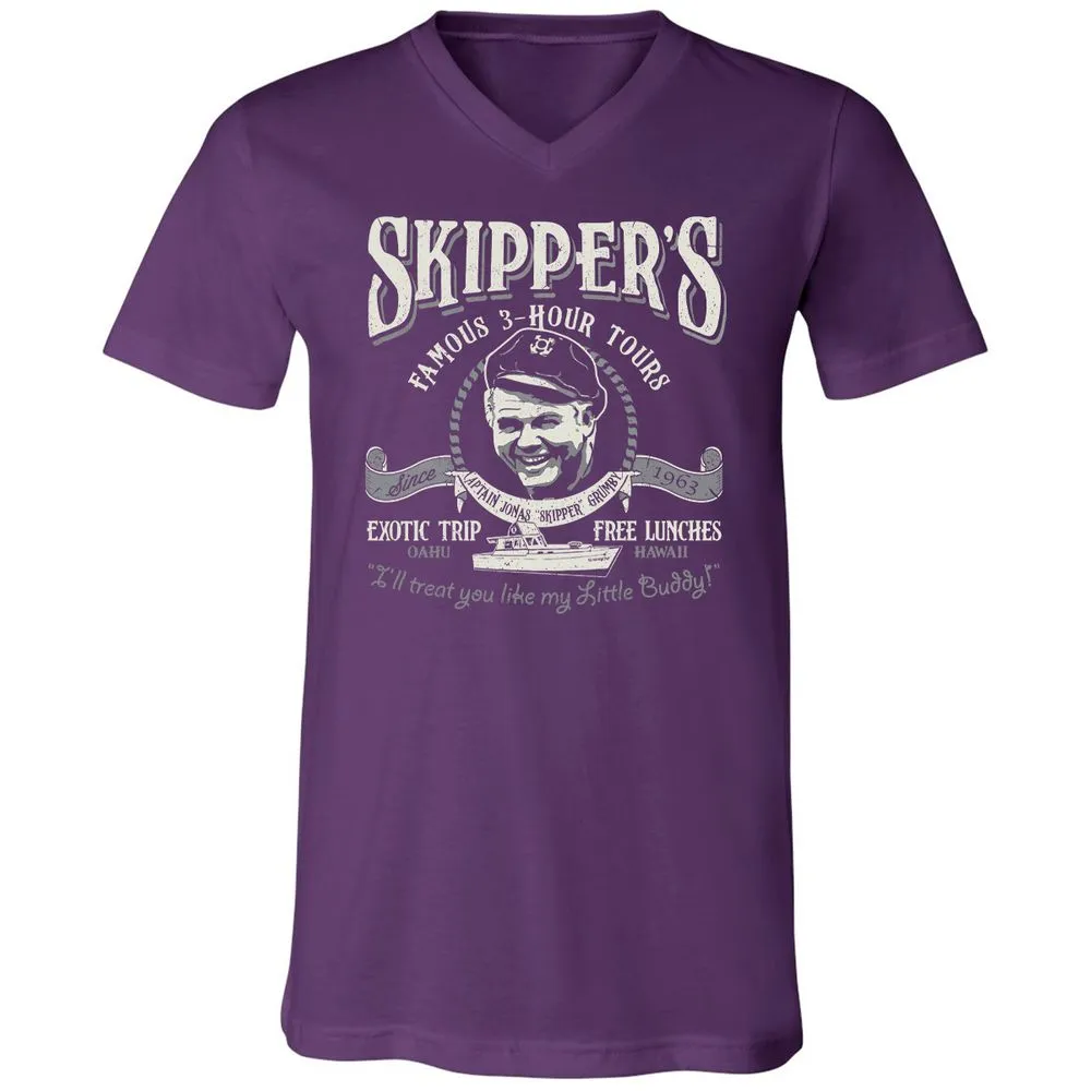 Unisex V-Neck T-Shirt - J5RN1BFE - Team Purple - 9