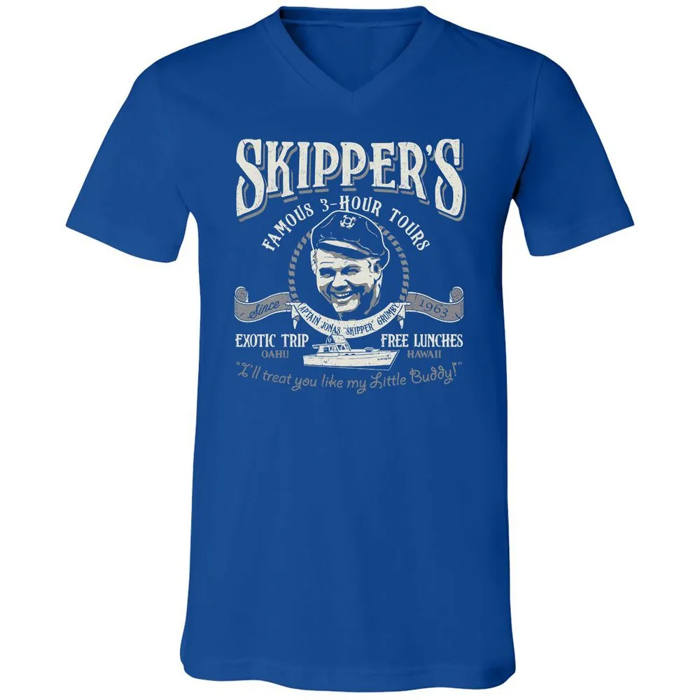 Unisex V-Neck T-Shirt - J5RN1BFE - True Royal - 4