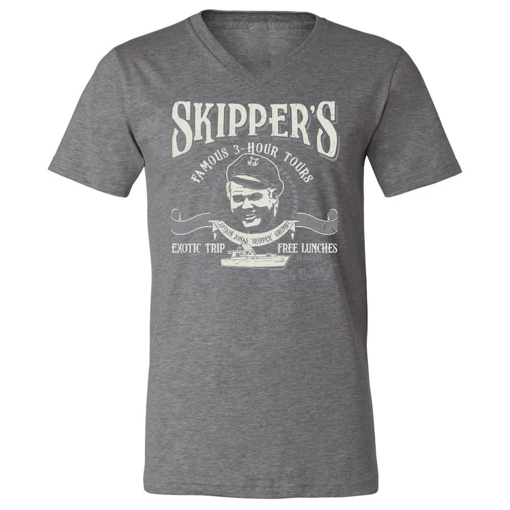 Unisex V-Neck T-Shirt - J5RN1BFE - Deep Heather - 13