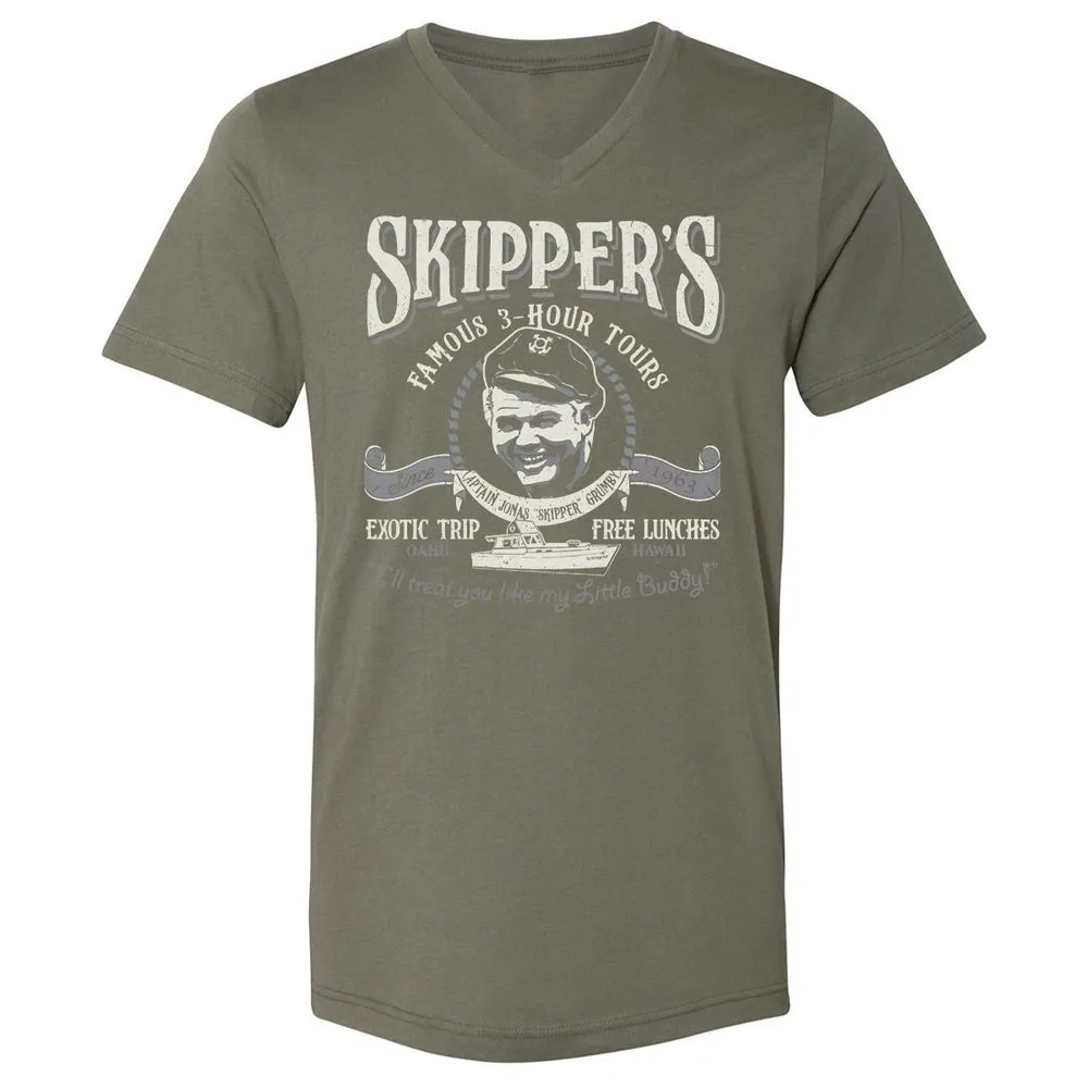 Unisex V-Neck T-Shirt - J5RN1BFE - Military Green - 10
