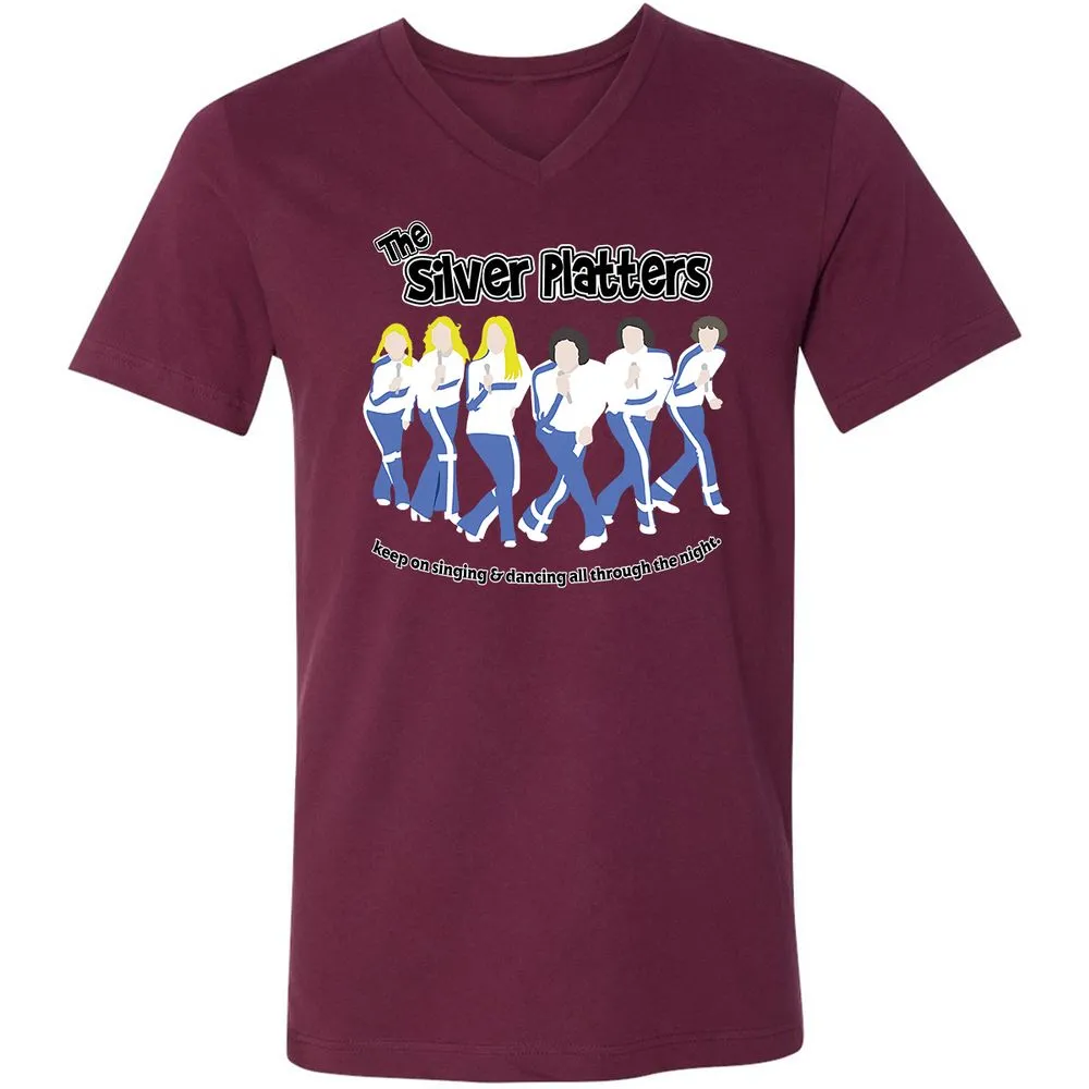 Unisex V-Neck T-Shirt - 7H1R996X - Maroon - 6