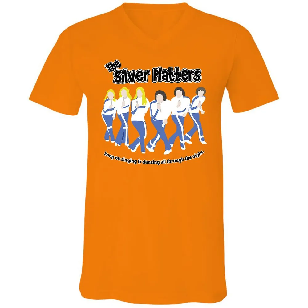 Unisex V-Neck T-Shirt - 7H1R996X - Orange - 11