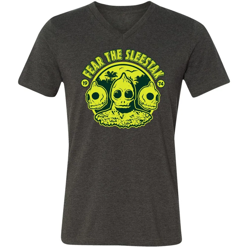 Unisex V-Neck T-Shirt - 43UXFTER - Dark Grey Heather - 8