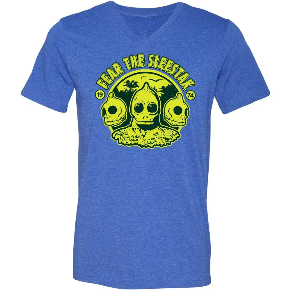 Unisex V-Neck T-Shirt - 43UXFTER - Heather True Royal - 14