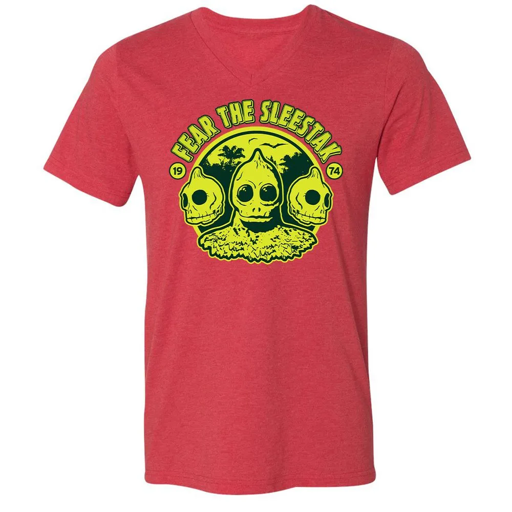 Unisex V-Neck T-Shirt - 43UXFTER - Heather Red - 16