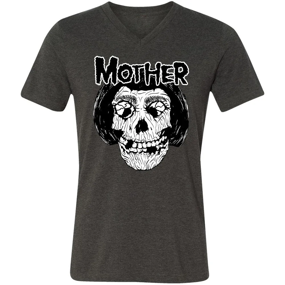 Unisex V-Neck T-Shirt - RAUZJQY5 - Dark Grey Heather - 8