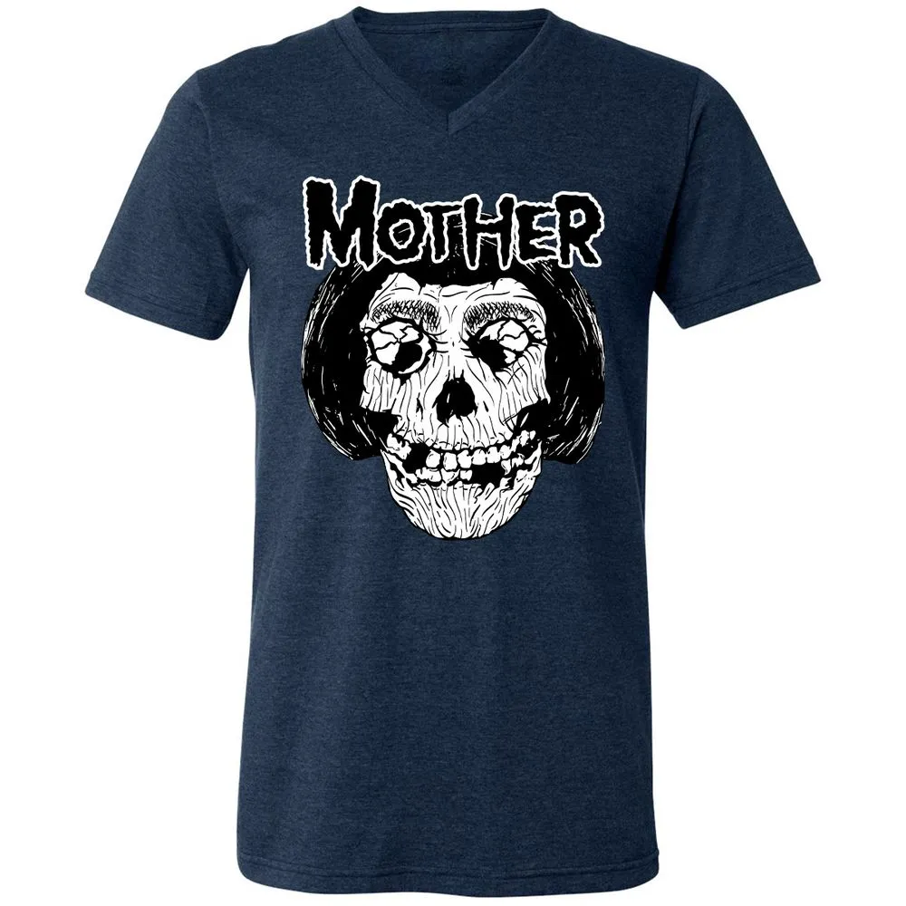 Unisex V-Neck T-Shirt - RAUZJQY5 - Heather Navy - 15