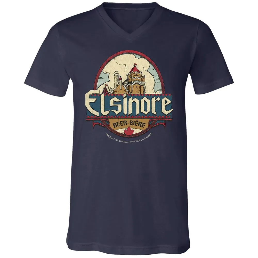 Unisex V-Neck T-Shirt - YF3AZGDX - Navy - 2
