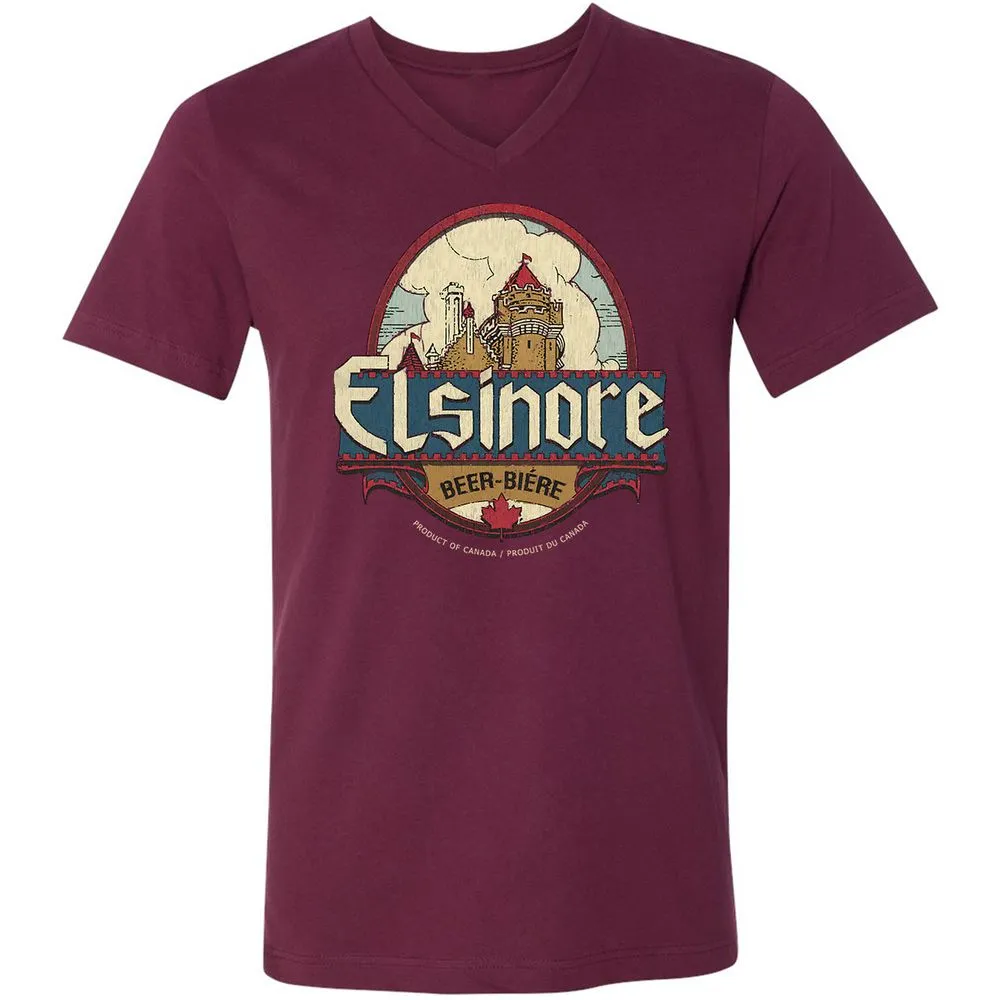 Unisex V-Neck T-Shirt - YF3AZGDX - Maroon - 6