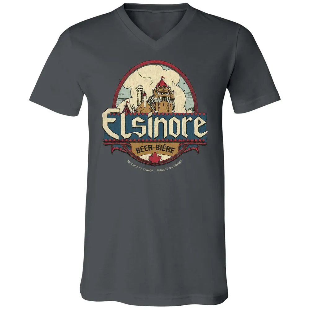 Unisex V-Neck T-Shirt - YF3AZGDX - Asphalt - 12